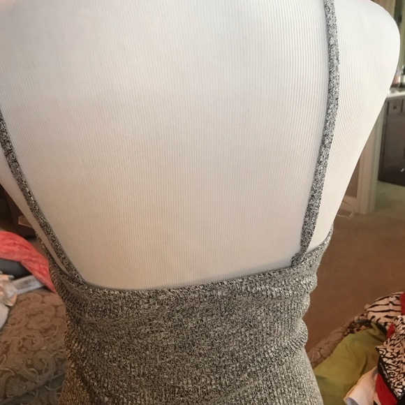 BOSTON PROPER GREY AND WHITE BODYCON DRESS - Picture 9 of 9